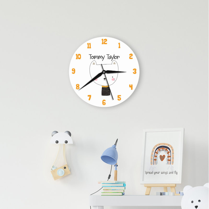Wood Wall Clock, Yes