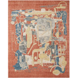 Studio Glyphs by Katie Merz Terracotta Field Wool Handcrafted Area Rug
