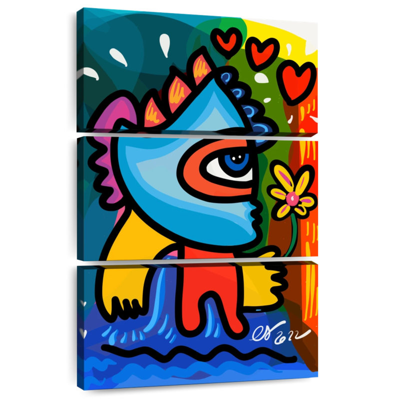 Kelan Flower Graffiti Man, 65" H x 42" W