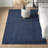 Royce Farmhouse Handmade Tufted Chunky Jute Navy Blue Rug-1037407210