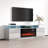 Burkard 71" Modern TV Stand with Electric Fireplace, High Gloss Finish, Media Storage-744922860