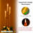 4pcs Gold Candelabra 3 Arm Taper Candle Holders with Acrylic Lampshade