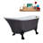 55" Streamline Clawfoot Soaking Acrylic Bathtub With Drain, Clawfeet, and Bamboo Tray-76099832-66367038