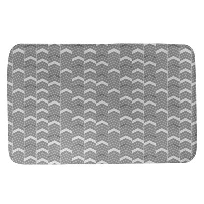 Tapis pour salle de bain lineed chevrons Stephenie