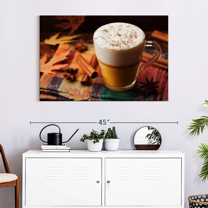 Yarlin Pumpkin Spiced Foamy Coffee, 26" H x 39" W