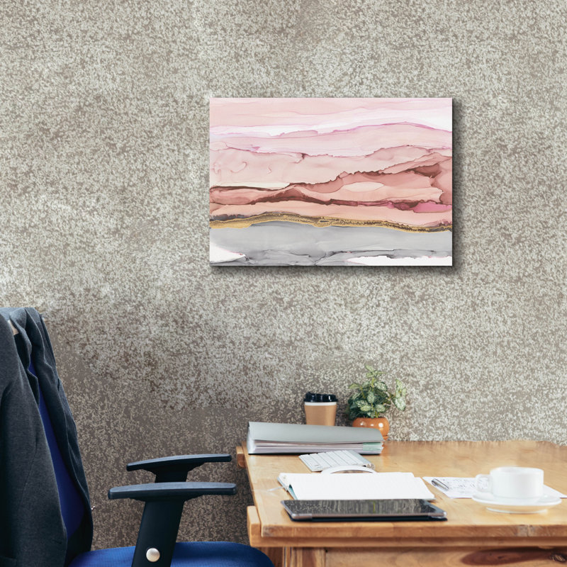 «The Vineyard 1 Blush» par Chris Paschke, art mural sur toile, H 12 po x l 16 po