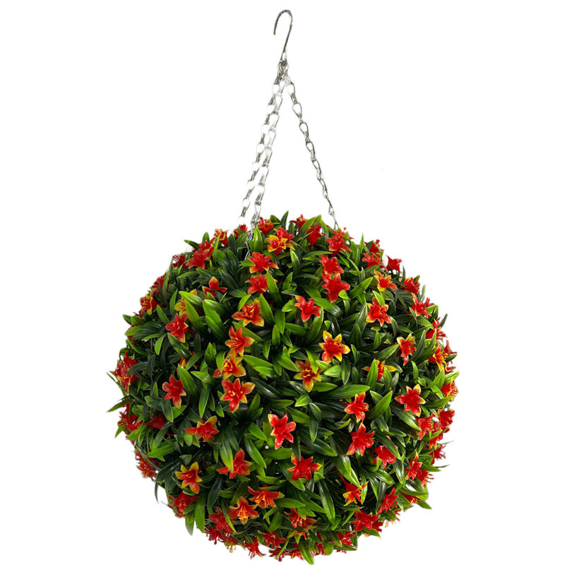 Faux Plant, 38cm H x 38cm W x 38cm D, Orange