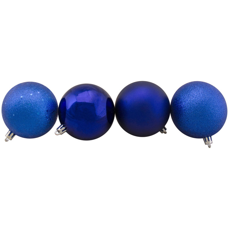 32 boules de Noël 32 ct incassables à 4 finitions 3,25 po (80 mm), Champagne