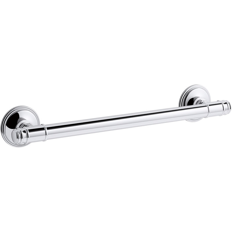 Eclectic Grab Bar, Polished Chrome, 18" W