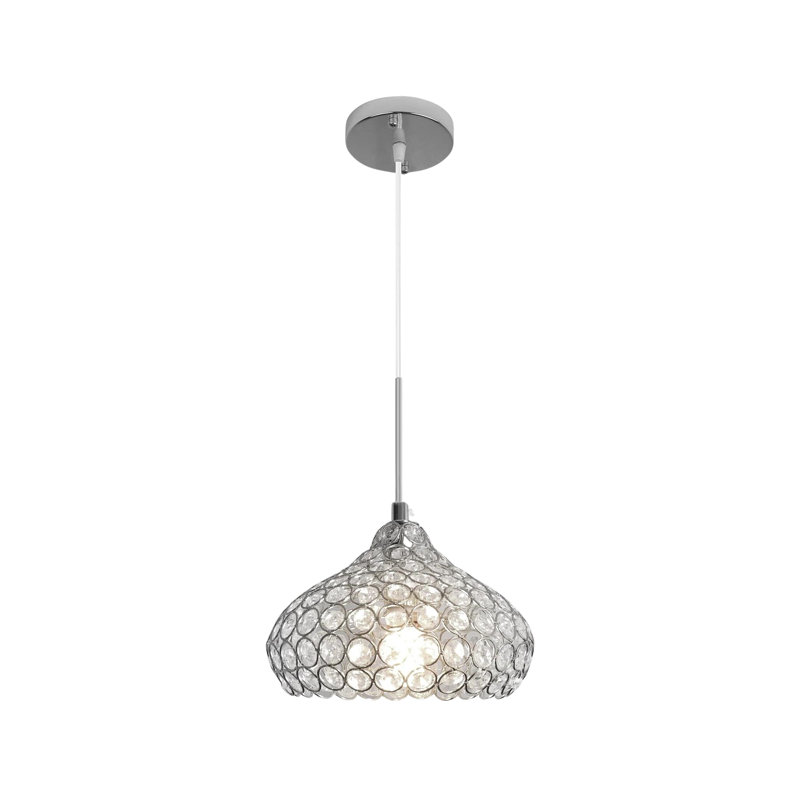 Allyonna - Light Silver Dome Pendant
