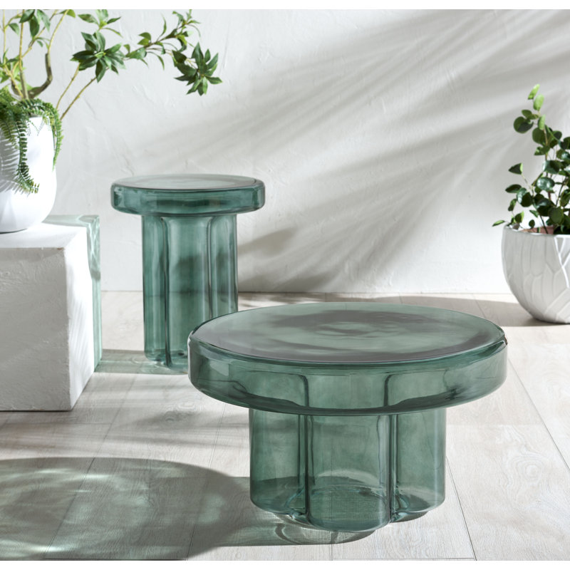 Padraic Glass Coffee Table, Green