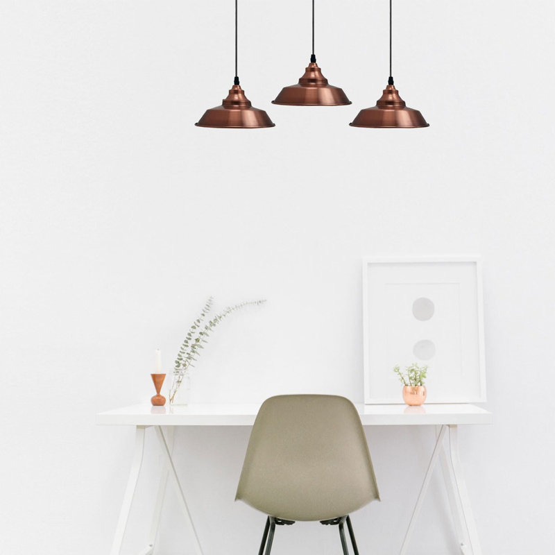 3 - Light Copper Bowl Pendant