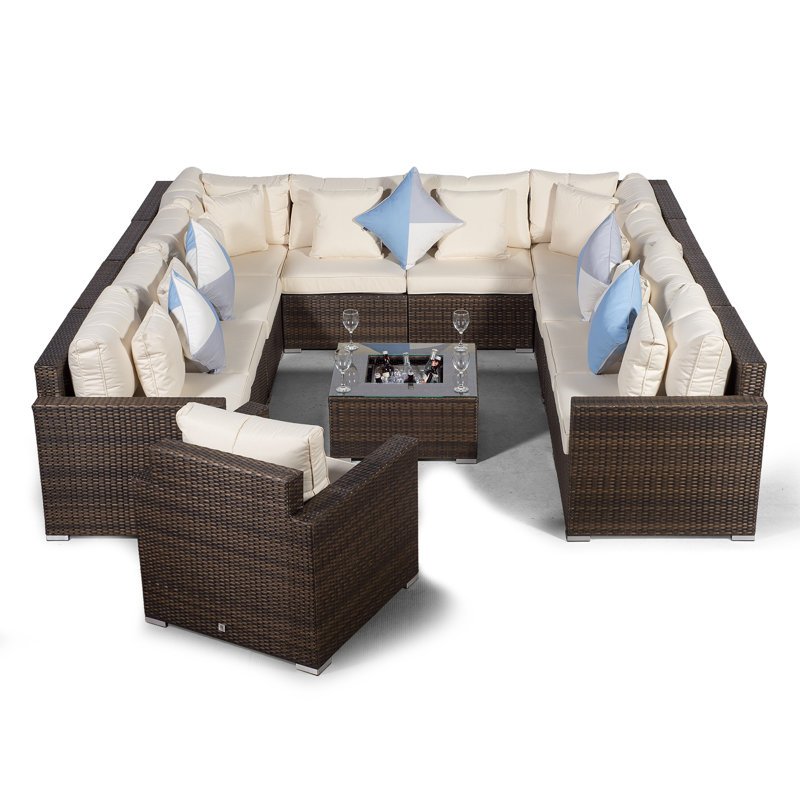 Yancey 5 Seater Rattan Corner Sofa Set