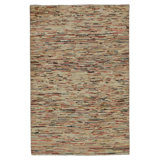 Hand Knotted Wool Area Rug in Multi