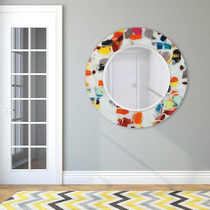 Saqlain Glass Round Mirror