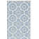 Tapis bleu / ivoire en laine touffeté à la main Carolene