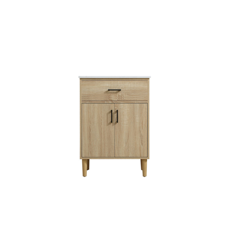 Meuble-lavabo simple 24 po Chandler, Bois de manguier