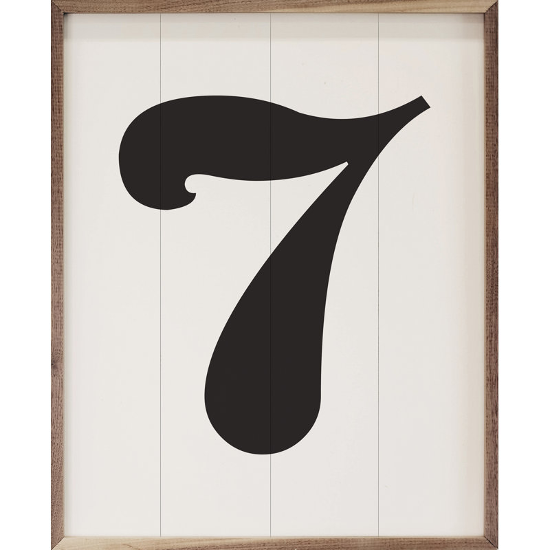 Classic Number Seven - blanc, H 10 po x l 8 po