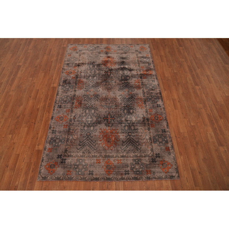 Tapis géométrique transitionnel Oushak 5 x 8