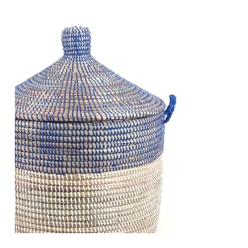 Panier deux tons, Blanc / Mauve, H 20 po x l 20 po x P 13 po