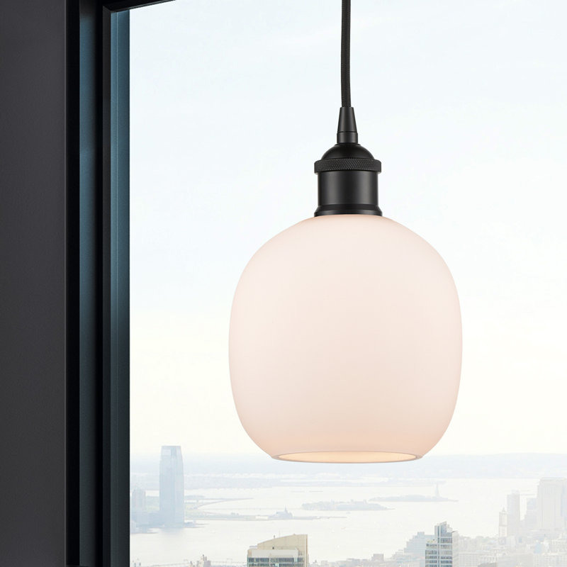 Luminaire suspendu sphère 1 lumière Amila, Noir mat