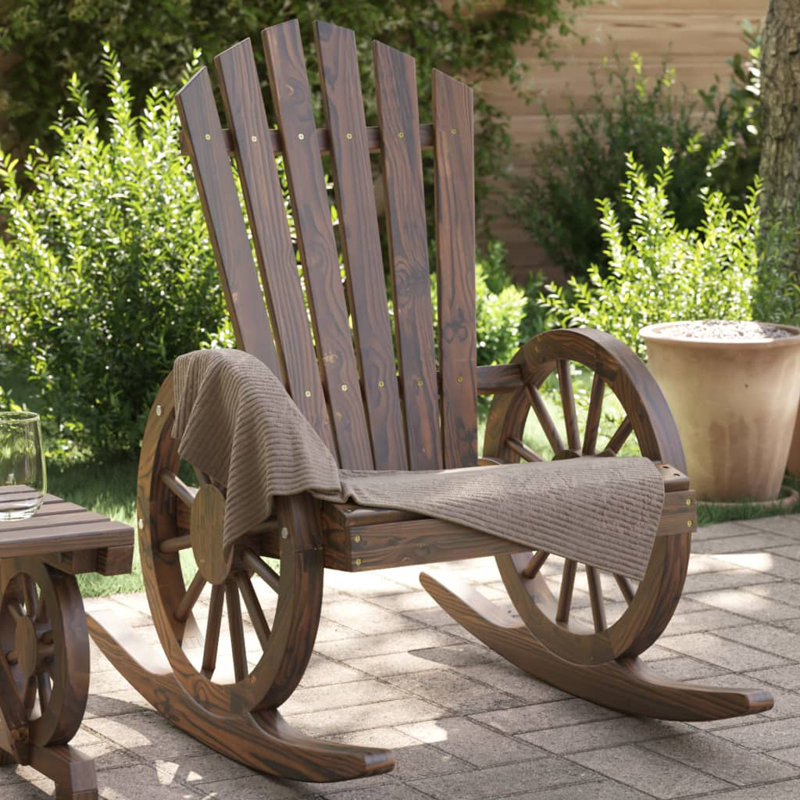 Alberson Outdoor Adirondack Chair, Dark Brown