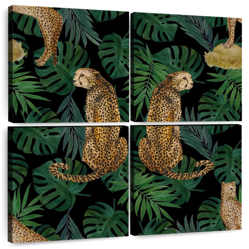 Exotic Cheetahs, 50" H x 50" W