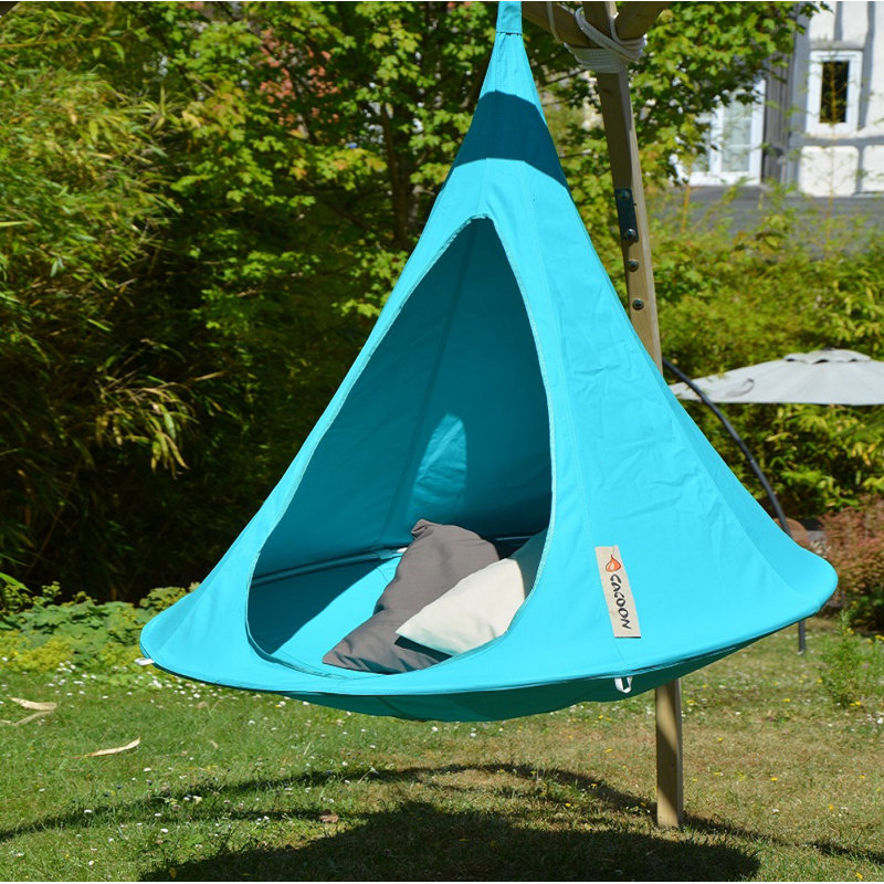 Saffo Hanging Chair, Turquoise, 152cm H x 152cm W x 152cm D