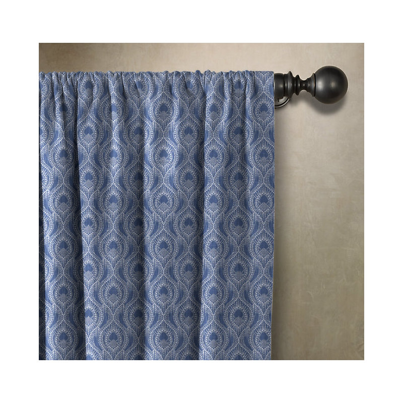 Room Darkening Curtain, 50" W x 120" L, Light Khaki Olive