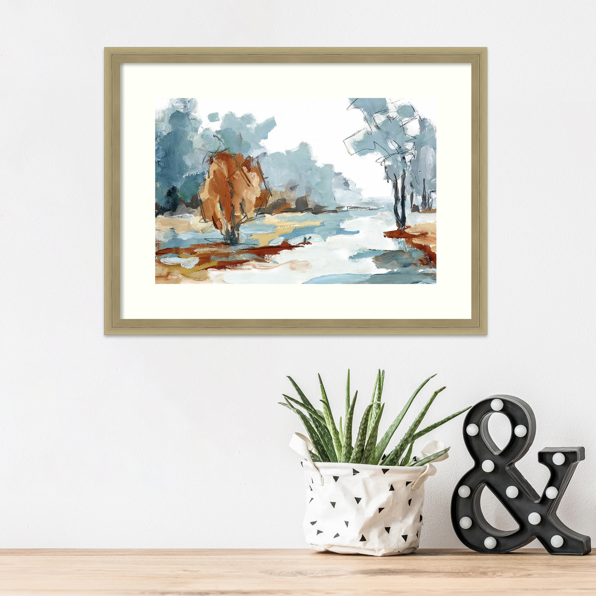 Backroads VI by Jacqueline Ellens, Champagne Framed Paper, 15" H x 20" W