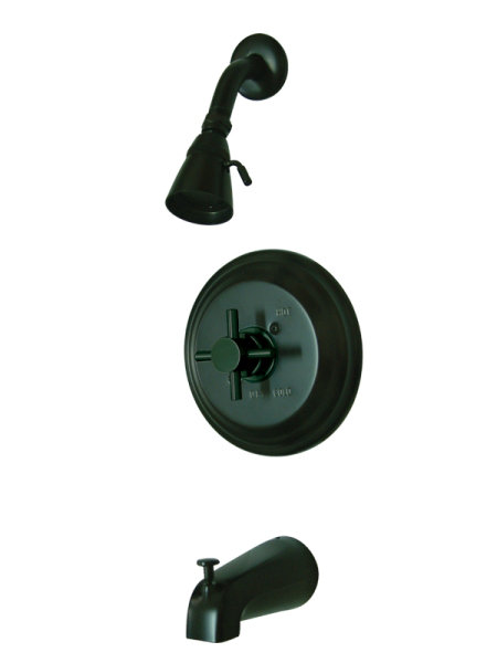 Robinet de baignoire et douche à inverseur avec soupape grossière South Beach, Bronze huilé