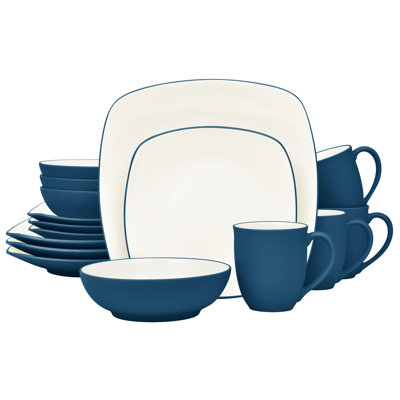 Noritake Colorwave 16-Piece Square Dinnerware Set, Service for 4