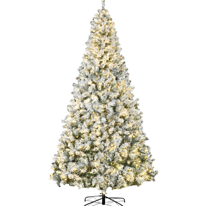 Arbre artificiel de 9 pi, 1868 branches, 600 blanc chaud, ouverture automatique, décoration de l'arbre,