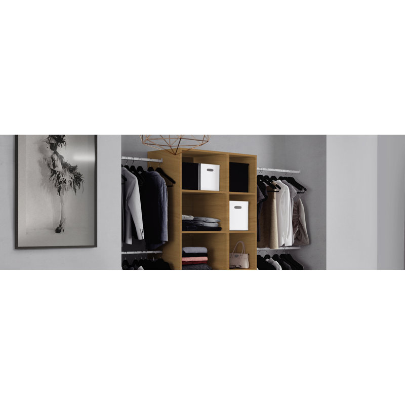 280cm W Manufactured Wood Clothes Storage System, Oak