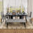 Modern Tufted Linen Dining Bench-741403349
