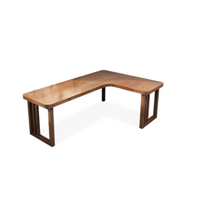 Bureaux rectangulaires en bois massif brun clair