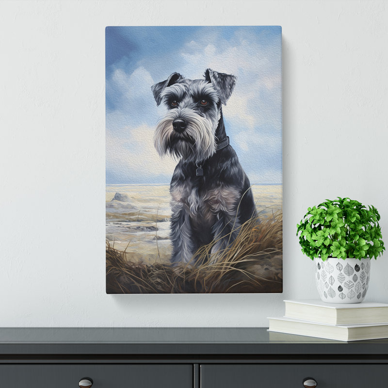 Schnauzer Informel No.2 - Wrapped Canvas, 60cm H x 40cm W x 3cm D