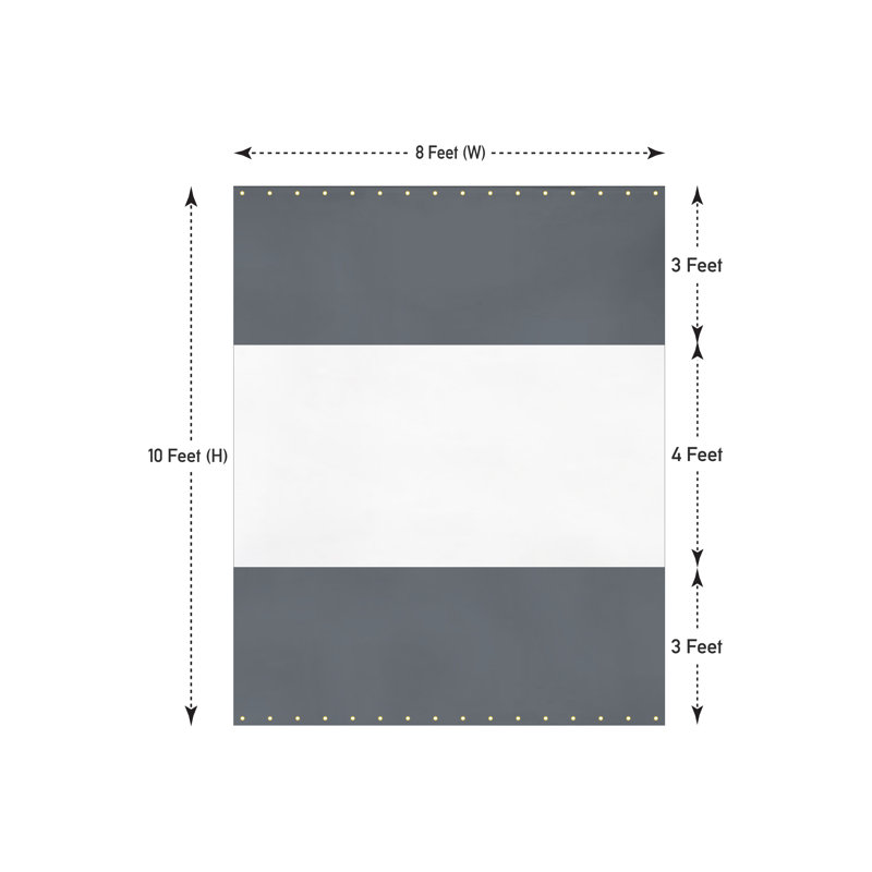 Heavy Duty Outdoor Clear Panel Curtain, All Weather Resistant Tarp Curtain for Pergola Porch Gazebo, Privacy Screen, Blackout Curtains(10 x 8 ft)