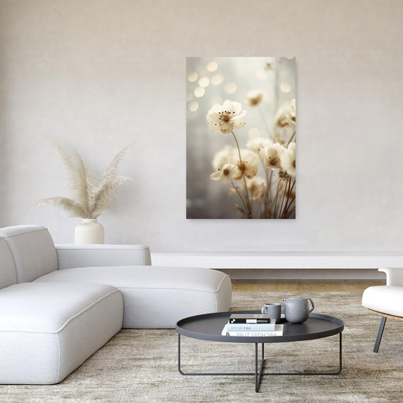 Petals In Soft Delicate Elegant Romantic Nature Flower Wall Art Print 1 Piece Wrapped Canvas Wall Art, 152.4cm H x 101.6cm W