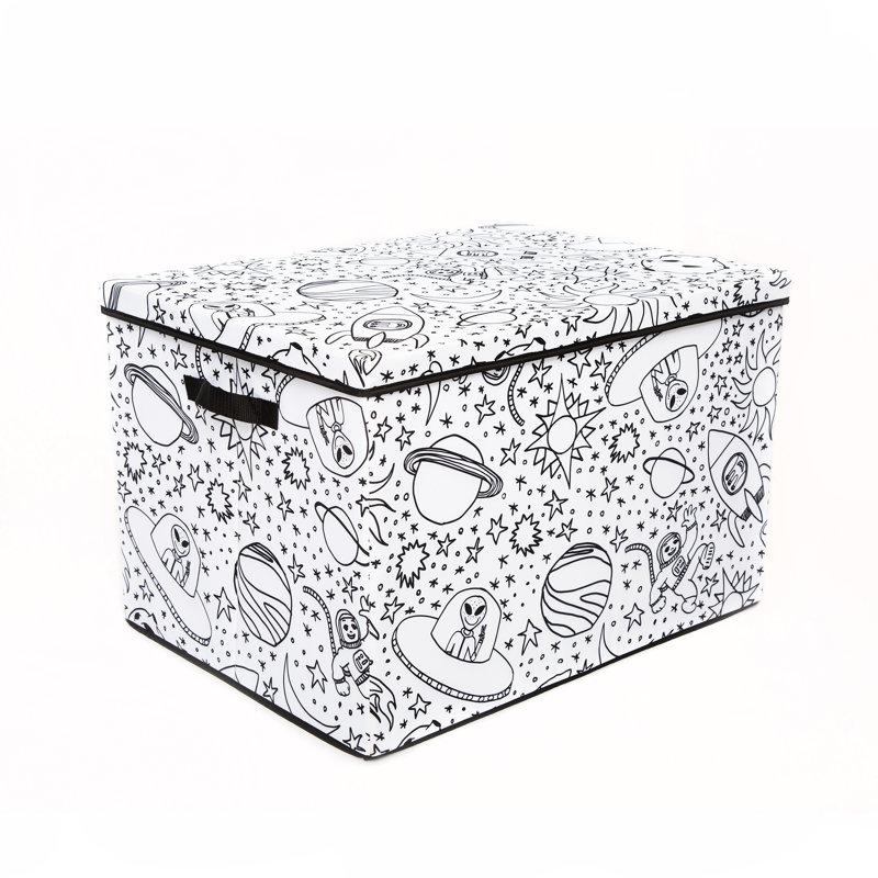 Baum Fabric Decorative Bin, 17.7" H x 24.4" W x 16.1" D