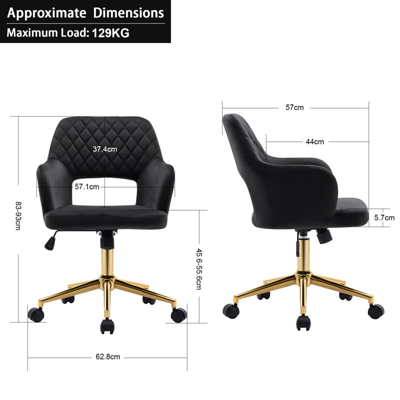 Rundelle Office Swivel Chair, Black