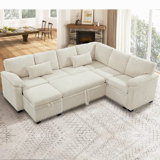 Katrein 7-Seater Sectional, Large Storage Sleeper Sofa with Pull Out Bed