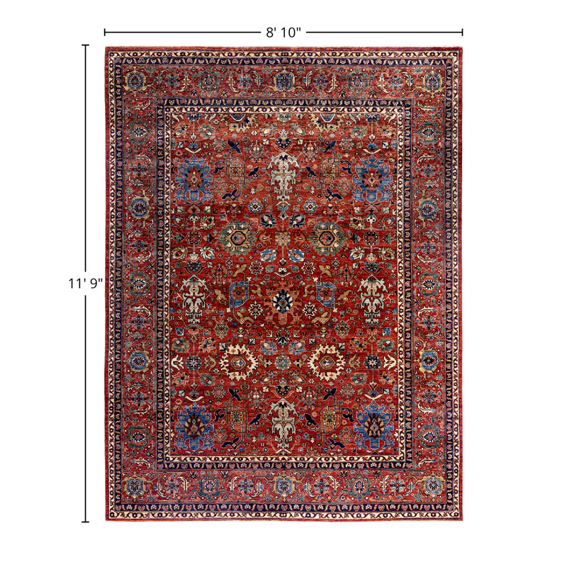 Serapi One-of-a-Kind Rectangle 8'10" X 11'9" Hand Knotted Area Rug