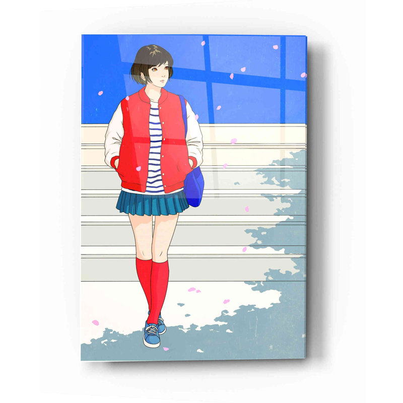 «Dance in the Wind» par Sai Tamiya, art mural en verre acrylique, H 16 po x l 12 po x P 0,12 po