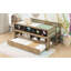 Lit mezzanine bas en bois avec tablettes de rangement-1503068874