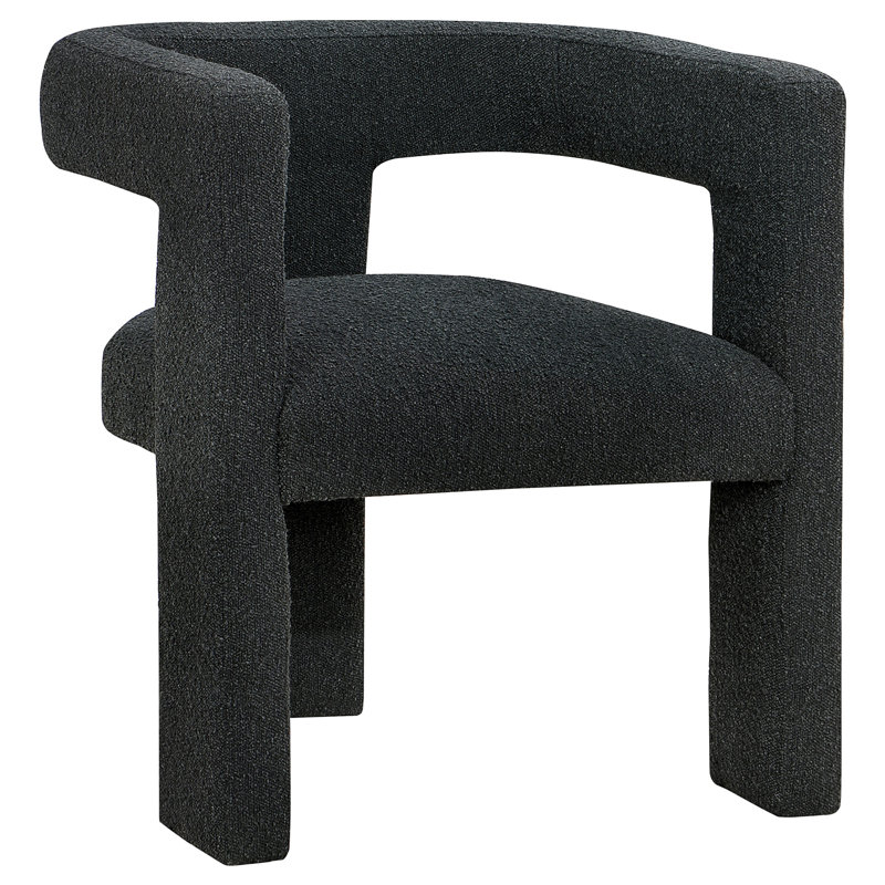 Chaise d'appoint rembourrée Mckinley, Noir