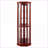 Corner Curio Cabinets with Light, Adjustable Glass Shelves &amp; Mirror Back, Cherry Finish | Traditional | Living Room-1180774194