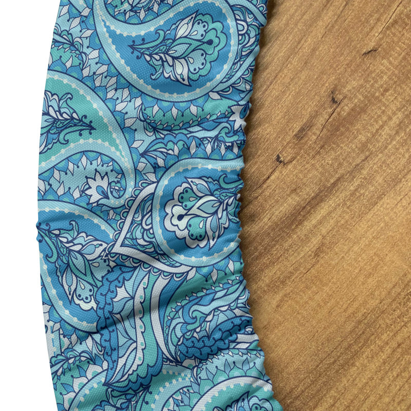 East Urban Home Fitted Round Tablecloth , 47.24" Round, Paisley  