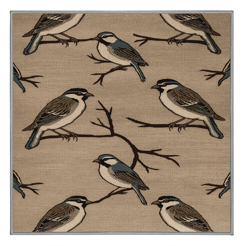  Tapis lavable arbre moineau, Rectangulaire 2 pi x 3 pi