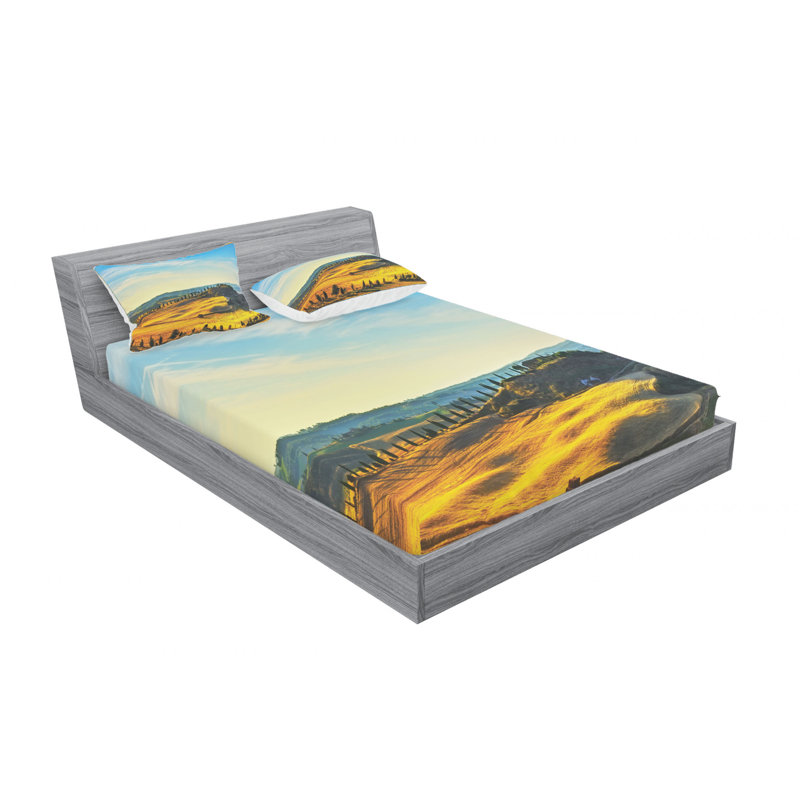 Microfiber Sheet Set, Queen Sheet Set with Fitted Sheet